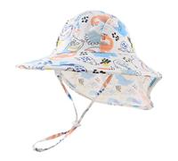 Pesaat Bébé Chapeaux D'été Fille Garçon Enfant Casquette UV Protéger Chapeu de Soleil pour Tout Petit Plage Randonnée Casquette (Dinosaure-Blanc, 1 à 4 Ans(48-52cm), 1_Year)