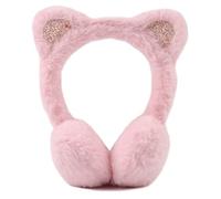 Pesaat Chaud Enfant Cache-oreille D'hiver Mignon Chat Cache Oreille Pour Fille Garçon Oreille Protect(Rose Clair Chat)