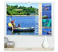 Pescadores - Fischer in Havanna (hochwertiger Premium Wandkalender 2026 DIN A2 quer), Kunstdruck in Hochglanz: Fischerboote in der Bucht von Havanna