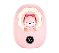 Pesderty 1 Ensemble Mini Chauffe-Mains Portable Chauffe-Mains Puissance Mobile Chauffage Petite Fée Rose