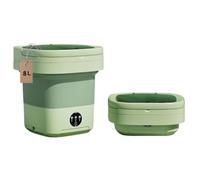 Pesderty 1 PCS Laveuse Pliable de Grande Capacité Nettoyage en Profondeur des sous-Vêtements, Mini Laveuse à Vêtements Prise UE Verte