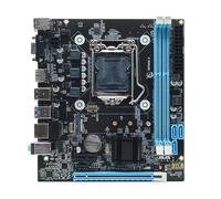 Pesderty 1 Pièce Carte Mère D'Ordinateur H81 en Plastique Noir avec Ports VGA, Compatibles et RJ45. Supporte SATA 3.0 et 2.0. Compatible avec Les Processeurs I3, I5 et I7.