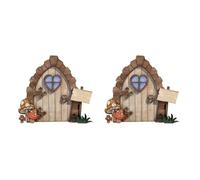 Pesderty 2 Pièces Mini Décorations pour Bois Fée Elfe Porte Conte de Fées Porte Décoration Artisanat Ornements, E