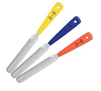 Pesderty 3-Pack Guitar Nut File Nut Slotting Files String Pillow Tool Double Face Guitar Nut Sloted Saddle File Luthier Guitar Steel Fret Nut File Guitare Basse Mandoline Outil de Réparation