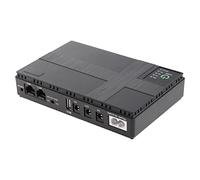 Pesderty Alimentation Sans Coupure Portable Mini UPS POE5V9V12V pour WiFi, Adaptateurs D'Alimentation de Secours pour Routeur 10400MA-EU Plug