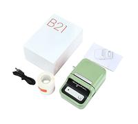 Pesderty B21 Barcode Label Maker Imprimante Thermique sans pour Mini-Imprimante Bluetooth de Poche Commerciale de Bureau avec éTiquette, Vert