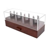 Pesderty Boîte de Présentation de Luxe pour Montres et Couteaux en Noyer à 4 Positions, Bagues, Bracelets, Étui de Rangement pour Lunettes de Soleil, Support de Rangement B Bien Fait