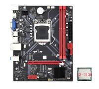 Pesderty Carte Mère de Bureau B85M VHL + Processeur I3-2130 LGA 1155 USB 3.0 SATA 3.0 Prenant en Charge Jusqu'à 16 Go de RAM DDR3 1600 MHz Emplacements Durables et Faciles à Installer