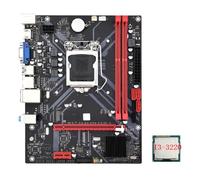 Pesderty Carte Mère de Bureau B85M VHL + Processeur I3-3220 LGA 1155 USB 3.0 SATA 3.0 Prend en Charge Jusqu'à 16 Go de RAM DDR3 1600 MHz, Emplacements Durables, Installation Facile