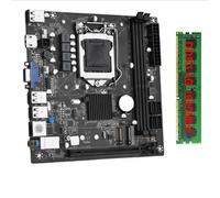 Pesderty Carte Mère de Bureau ITX H61 avec 1x4G DDR3 1600 MHz RAM CPU LGA 1155 Prise en Charge Jusqu'à 16 Go de RAM Emplacements Carte Réseau 100 Mo Installation Facile