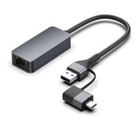 Pesderty Carte Réseau Universelle 2500 Mbps Adaptateur Filaire USB C Type-C Ethernet vers RJ45 Convertisseur USB 3.0 2,5 G Carte LAN S25 CA
