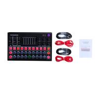 Pesderty Carte Son en Direct pour Équipement de Diffusion en Direct, Carte Son avec Lumières Colorées, Compatible avec Le Chant en Direct Multiplateforme