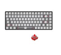 Pesderty Clavier MéCanique RemplaçAble à Chaud à 84 Touches 3 Modes Bluetooth 2.4G Clavier MéCanique Personnalisé sans + Kit de Commutateur Rouge B