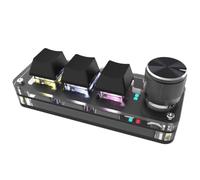 Pesderty Clavier Mécanique RGB Mini Gaming Programmation Personnalisée Interrupteur Rouge 3 Touches 1 Bouton 2.4G Claviers à Bouton Bluetooth sans