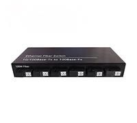 Pesderty Commutateur Ethernet 6 Ports 10/100M 6 Ports Fibre 25KM 2UTP RJ45 éMetteur-RéCepteur Fibre Optique Convertisseur de MéDia Optique Prise UE