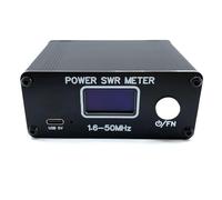 Pesderty Compteur D'Onde Stationnaire de Puissance à Affichage Numérique 150 W, Compteur de Puissance Portable Multifonction à Bande D'Ondes Courtes HF