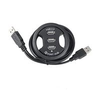 Pesderty Concentrateur USB Passe- de Bureau USB 2.0 Concentrateur Audio USB 2.0 Adaptateur de sur Bureau 3 Ports sur Bureau Multi Ports