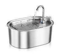 Pesderty D' pour D' pour Animaux de Compagnie Fontaines pour pour Bol à Boire en Acier Inoxydable 108Oz/3.2L EU Plug