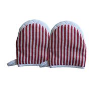 Pesderty de Four à Micro-Ondes à Motif Rayé en Forme de Bec de Canard pour la Cuisson, Isolants, de Four, Rouges Durables et Faciles à Utiliser