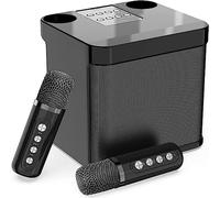 Pesderty Famille KTV Audio Set Double Microphone sans Machine Intégrée en Plein Air Portable Karaoké Bluetooth Haut-Parleur Boîte Remplacement Pièces de Rechange Accessoires