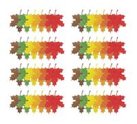 Pesderty Kit de 240 Feuilles de Papier 6 Couleurs, Étiquettes de Feuilles D'Érable d'automne à Paillettes de Thanksgiving, Ensemble D'Étiquettes de Signe Suspendues avec Trou pour Décoration
