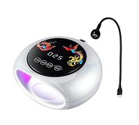 Pesderty Lampe de Manucure à LumièRe Rouge de Longueur D'Onde 660Nm avec Machine de PhotothéRapie à SéChage UV Haute Puissance 360 ° Lampe à Ongles LED Blanche Prise UE