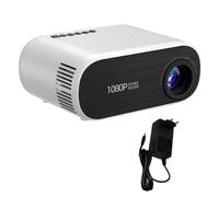 Pesderty Mini Projecteur WiFi Projecteur Portable Home Cinéma Écran de Synchronisation Pris en Charge 1080P Blanc Prise UE