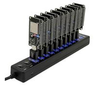 Pesderty NerdMiner Hub 550KH/S Solo Lottery Miner 10x55K Miner Combo Kit Bitcoin BTC Miner Asic Crypto Mining Station