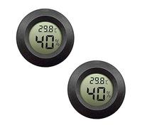 Pesderty Paquet de 2 HygromèTres ThermomèTre Moniteur LCD NuméRique Jauge D'Humidité IntéRieure ExtéRieure pour Humidificateurs DéShumidificateurs