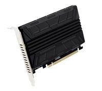 Pesderty PCIEX16 NVME PCB PH44 NVME Carte Réseau à 4 Disques Carte Réseau Divisée de Signal PCIE avec Dissipateur de Chaleur Feuille D'Aluminium Facile à Utiliser