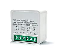 Pesderty Smart Switch WIFI Light Switch Disjoncteur Module Commutateur Bluetooth Commutateur de Télécommande Sans pour, 1/2 Voies 16A