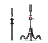 Pesderty Support de Trépied de Téléphone pour Perche à Selfie, Trépied Flexible Extensible en Forme de Poulpe pour Smartphone et Appareil Photo avec Télécommande sans, Installation Facile