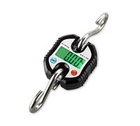 Pèse Bagage Valise avec 2 Crochets Acier INOX Numérique Grue Portable LCD Électronique Échelles Suspendues Pesant Équilibre pour Maison Ferme Usine Chasse 150 Kg(Noir)