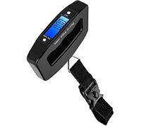 Pèse-bagages numérique 50 kg (kg/lb/oz), balance de voyage électronique à suspendre avec écran rétroéclairé/fonction de maintien des données, portable (balance à bagages - sangle à boucle)