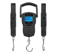 Pèse-bagages numérique portable haute précision à affichage LCD Balance à crochet électronique pour la maison avec ruban de mesure de 1,5 m