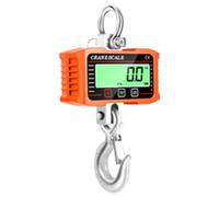 Pèse-bagages portable, Balance à grue suspendue numérique LCD 2000kg avec crochet de verrouillage kg/lb/N, orange