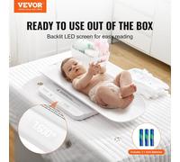 Pèse-Bébé Numérique,Balance Bébé Intelligent Bluetooth 2-En-1,Avec Plateau Amovible,Fonction De Maintien Et De Tare,Capacité 30 Kg,5 Unités,3 Piles,Pour Tout-Petit,Animaux Domestiques