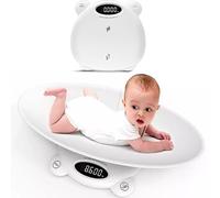 Pèse-bébé numérique - Pèse-bébé à adulte jusqu'à 120 kg plate-forme incurvée sûre mesure kg/lb/pierre avec fonction tare