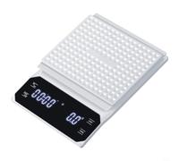 Pèse-café numérique avec précision de 0,1 G, écran LCD, résistant à la chaleur jusqu'à 135 °C, balance électronique pour café et thé, conversion G/oz/ml, noir (blanc)