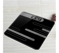 Pèse-Personne Au Sol Pour Salle De Bain,Verre De Charge Usb,Balance Numérique Électronique Intelligente,Balance De Poids,Écran Lcd,Mesure Précise(Couleur : Croix Or Rose)(Ligne Noire)