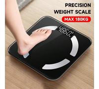 Pèse-personne de salle de bain numérique intelligent avec écran LCD HD, capacité de 400 lb, analyse de la composition corporelle, IMC, muscle et humidité, connexion à l'application mobile, fonctionne