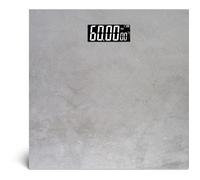 Pèse-personne électronique LIVOO - Impression béton - Plateau en verre - Pesée jusqu’à 180 kg - Précision 50g