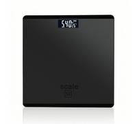 Pèse-personne électronique noir gris Sparoma AD-26 - Alimenté par 2 piles AAA (piles non incluses), capacité de 180 kg, haute précision de 0,05 kg, verre trempé de 4 mm, écran LCD, convient pour la sa