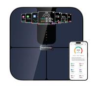 Pèse Personne, Healthkeep Balance Connectée Bluetooth Avec Écran TFT Couleur et Technologie ITO 25 Données 180kg, Bleu