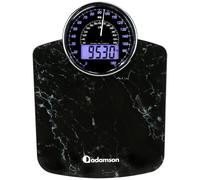 Pèse-Personne Hybride + 2-En-1 Digital Et Analogique-Jusqu'À 180 Kg-Verre Trempé Épais-Grand Écran-Lecture Facile + Nouveau 2024 + Marbre Noir