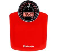 Pèse-Personne Hybride+2-En-1 Digital Et Analogique-Jusqu'À 180 Kg-Verre Trempé Épais-Grand Écran-Lecture Facile+Nouveau+Rouge