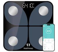 Pèse Personne Impédancemètre, Balance Connectée Bluetooth Avec 13 Données Corporelles Bmi/Graisse/Eau/Masse Osseuse Utilisateurs Illimité Pour Andriod Et Ios Max.180kg/400lb