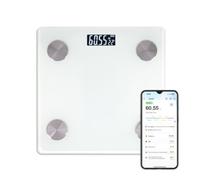 LIVOO Pèse-personne impédancemètre ON1002W connecté 17 indicateurs 8 mémoires jusqu'à 180 kg Blanc