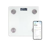 LIVOO Pèse-personne impédancemètre ON1002W connecté 17 indicateurs 8 mémoires jusqu'à 180 kg Blanc