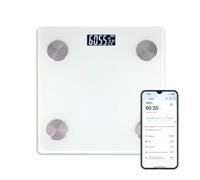 LIVOO Pèse-personne impédancemètre ON1002W connecté 17 indicateurs 8 mémoires jusqu'à 180 kg Blanc